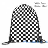 Funny Graphic Print Shoulder Bag - Ska Checkerboard Single Shoulder Backpack