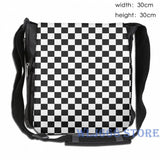 Funny Graphic Print Shoulder Bag - Ska Checkerboard Single Shoulder Backpack