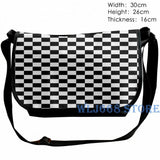 Funny Graphic Print Shoulder Bag - Ska Checkerboard Single Shoulder Backpack