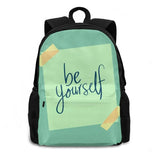 Be Yourself Sticky Note Travel Laptop Bagpack