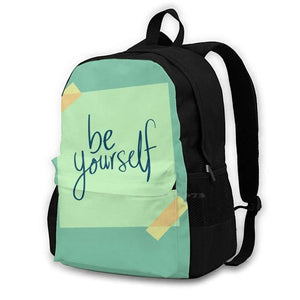 Be Yourself Sticky Note Travel Laptop Bagpack