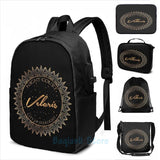 Night Court Velaris ACOTAR USB Charge Backpack School Travel Laptop Bag