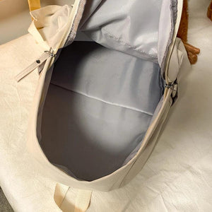 Waterproof Solid Backpack Women Nylon School Bags for Teenager Girls