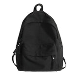 Waterproof Solid Backpack Women Nylon School Bags for Teenager Girls