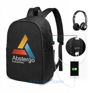 Abstergo Industries AC USB Charge Backpack School Travel Laptop Bag