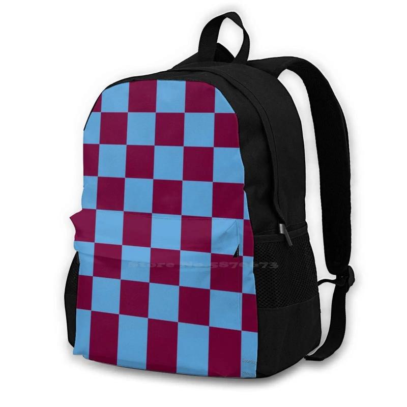 AVFC Villains Claret and Checkered Fan Flag Backpack