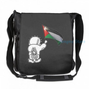 Funny Handala Symbol USB Charge Backpack School Travel Laptop Bag