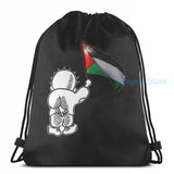 Funny Handala Symbol USB Charge Backpack School Travel Laptop Bag