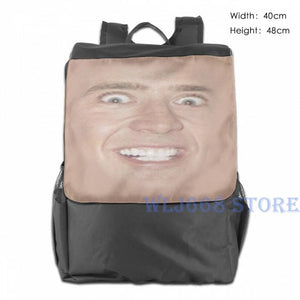 Nicholas Cage Face Pattern Shoulder Bag