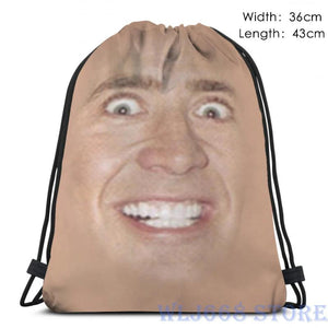 Nicholas Cage Face Pattern Shoulder Bag