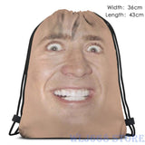 Nicholas Cage Face Pattern Shoulder Bag