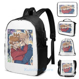 Funny Graphic Tomtord USB Backpack Travel Laptop Bag
