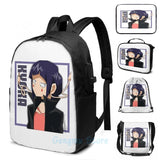 Funny Graphic Kyoka Jiro USB Charge Backpack Men Women School Travel Laptop Bag