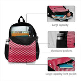 Geometric Gradient Diamond Pattern Red Backpack