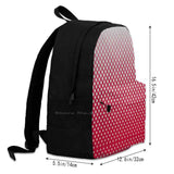Geometric Gradient Diamond Pattern Red Backpack