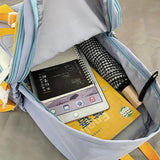 Badge Buckle Backpack Women Waterproof Daypack for Teenage Student