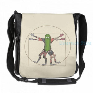 Funny Renaissance Pickle Rick USB Charge Backpack