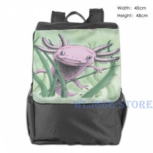 Funny Axolotl Print Shoulder Bag for Women and Men