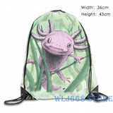 Funny Axolotl Print Shoulder Bag for Women and Men