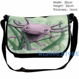 Funny Axolotl Print Shoulder Bag for Women and Men