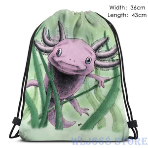 Funny Axolotl Print Shoulder Bag for Women and Men