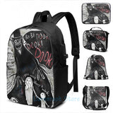 Funny Graphic The Babadook USB Charge Backpack Men Women Travel Laptop Bag