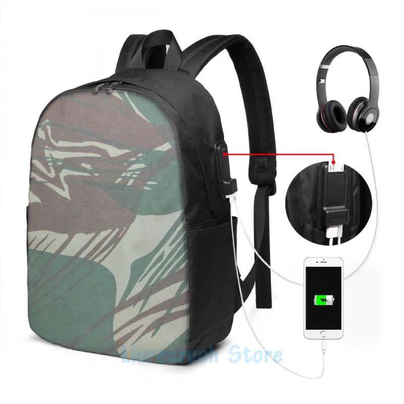 Vintage Rhodesian Army Brushstroke Camo USB Charge Backpack