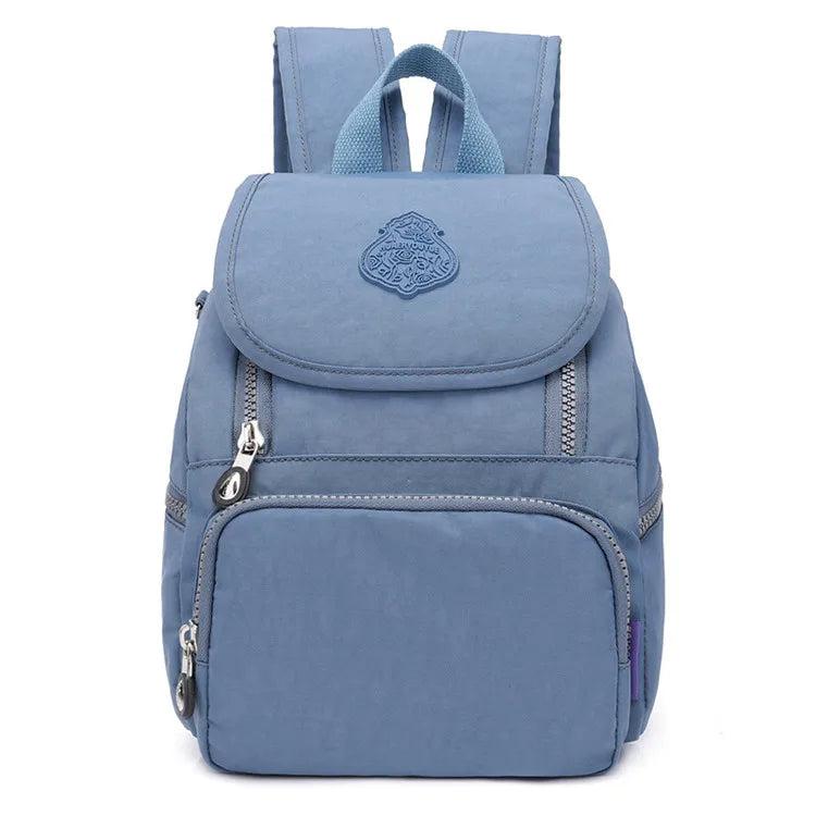 Vintage Nylon Women Backpack Teenagers Casual Daypack Small Shoulder Bag