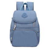 Vintage Nylon Women Backpack Teenagers Casual Daypack Small Shoulder Bag