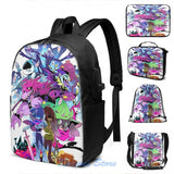 Deltarune Funny Graphic USB Charge Backpack School Travel Laptop Bag