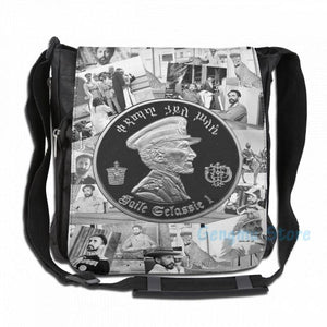 Haile Selassie Rastafari USB Charge Backpack School Bags