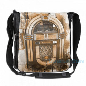Wurlitzer Jukebox Watercolor USB Backpack School Travel Bag