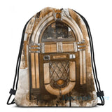 Wurlitzer Jukebox Watercolor USB Backpack School Travel Bag