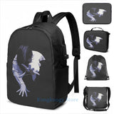 Sadako USB Charge Backpack Laptop Travel Bag