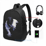 Sadako USB Charge Backpack Laptop Travel Bag
