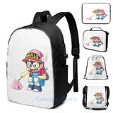 Arale Poop Poking USB Charge Backpack
