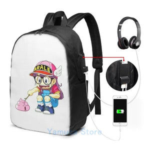 Arale Poop Poking USB Charge Backpack