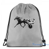 Funny Graphic Print Harness Horse Racing USB Charge Backpack School Bag