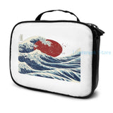 Funny Graphic print Great Wave USB Charge Backpack School bags Travel laptop bag
