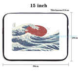 Funny Graphic print Great Wave USB Charge Backpack School bags Travel laptop bag
