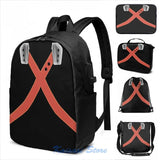 Bakugou USB Charge Backpack Boku no Hero Academia School Travel Laptop Bag