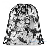 Nagatoro Graphic Print USB Charge Backpack School Travel Laptop Bag