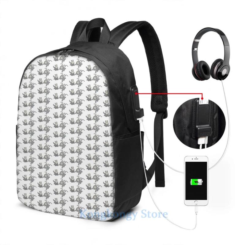 Popee The Performer Graphic Print USB Charge Backpack