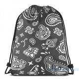 Funny Graphic Bandana Pattern USB Charge Backpack