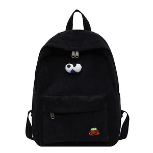 Corduroy High School Backpack for Teen Girls Travel Bag