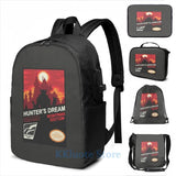 Bloodborne NES USB Charge Backpack Travel Laptop Bag