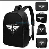The Last of Us USB Charge Backpack School Travel Laptop Bag