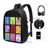 JoJos Bizarre Adventure - USB Charge Backpack for School and Travel