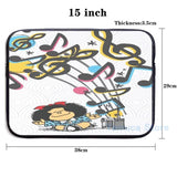 Mafalda Music Vintage USB Charge Backpack Men Women School Bag Travel Laptop Bag