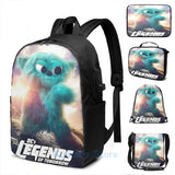 Funny Beebo USB Charge Backpack School Travel Laptop Bag